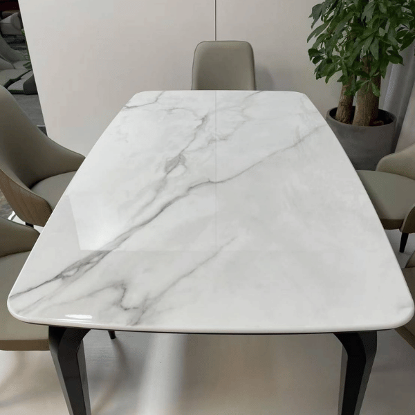 ชุดโต๊ะอาหาร 6 ที่นั่ง WISDOM DESIGN FURNITURE รุ่น JACINE 160 ซม. สีขาว